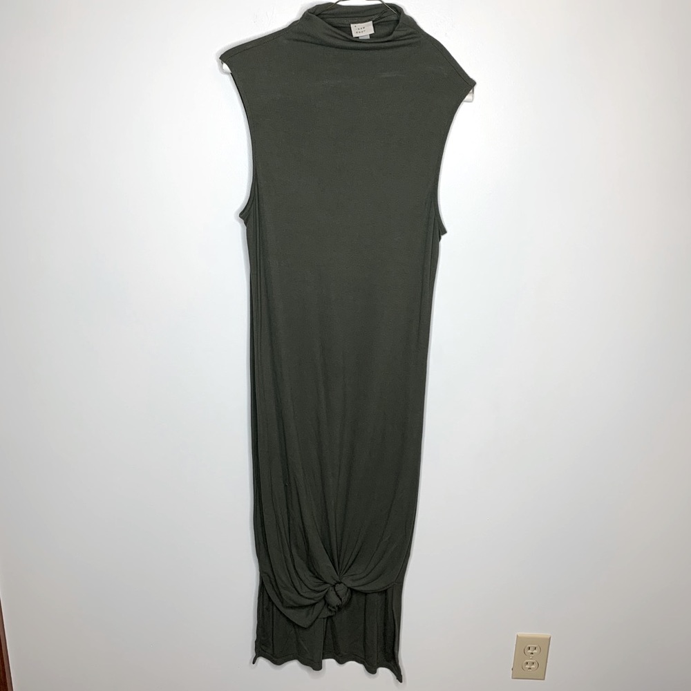 Olive Green midi dress